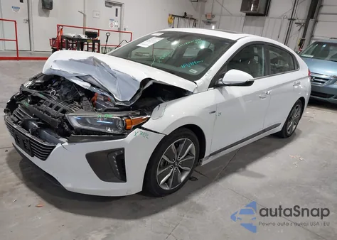 2019 Hyundai Ioniq Hybrid Limited из США, поврежденный, VIN KMHC85LC6KU136309